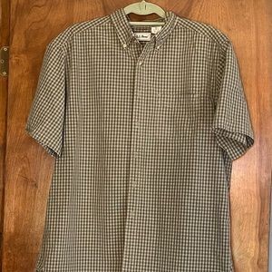Mens L.L. Bean, short sleeve button down shirt size L